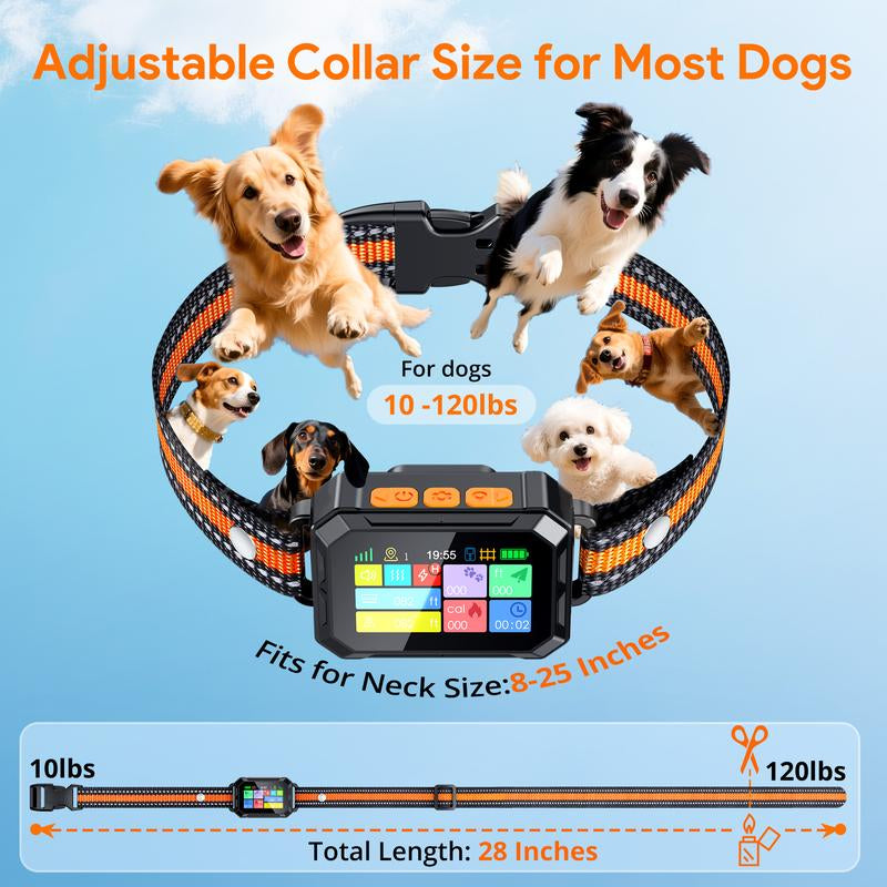 Meowant GPS Wireless Dog Fence & Training Collar, Waterproof & Safe Outdoor Use, App Control, Beep/Vibration/Correction