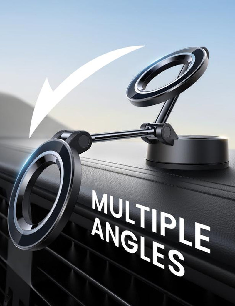 Lamicall 2-In-1 Magsafe Car Mount & Retractable USB-C Fast Car Charger Combo – 57W Ultra-Compact Phone Holder + Charger, Fits Iphone 16/15 Pro Max, Galaxy S25/S24 Ultra, Pixel Adjustable