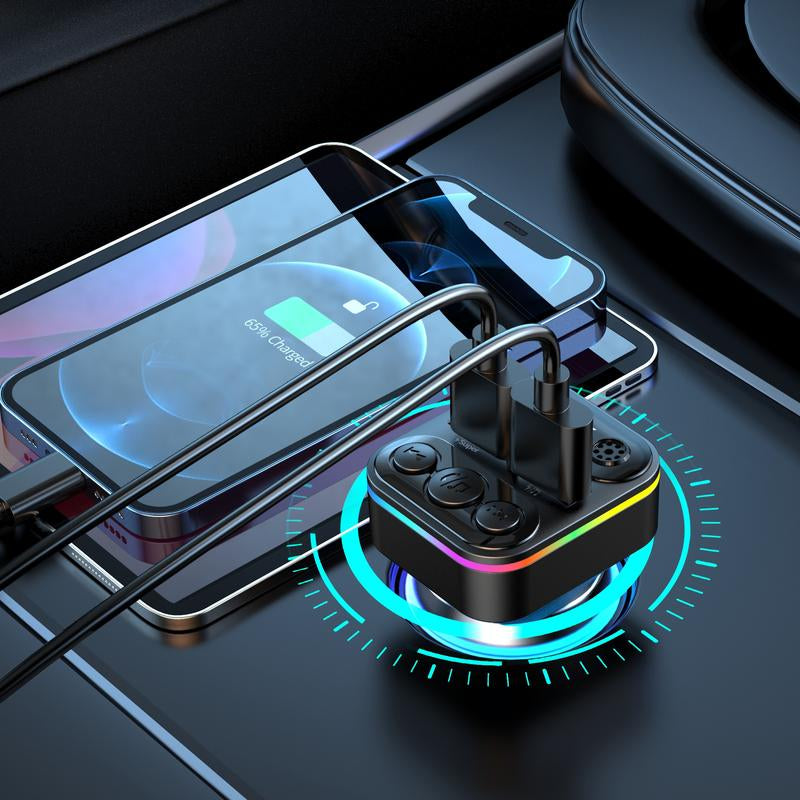 Diawicyar Car FM Transmitter with Bluetooth 5.3 20W QC3.0 5V/4A Fast Charge 35W Dual Port 360° Lossless Audio Bluetooth Car Adapter HD Stereo for Enhanced Connectivity Music