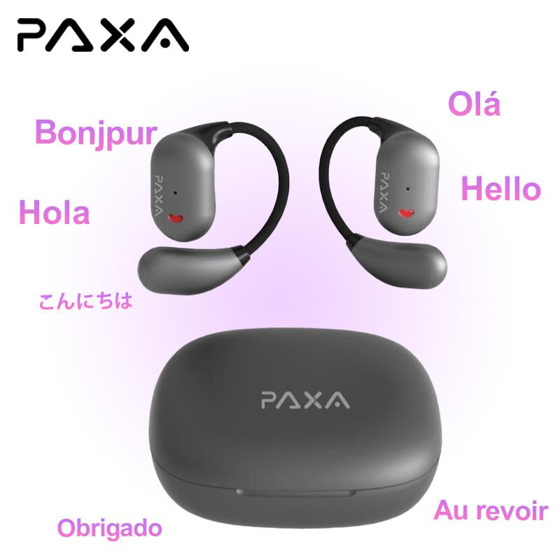 PAXA KC-10 with 169-Language Translation Feature β Wireless Bluetooth Headset 6.0 OWS Waterproof Sport Headsets Noise Reduction Headphones with Mic Earbuds Audio Electronic