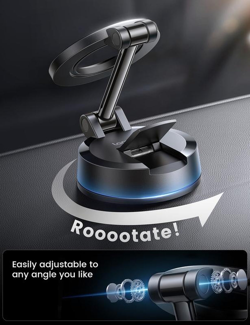 Lamicall 2-In-1 Magsafe Car Mount & Retractable USB-C Fast Car Charger Combo – 57W Ultra-Compact Phone Holder + Charger, Fits Iphone 16/15 Pro Max, Galaxy S25/S24 Ultra, Pixel Adjustable