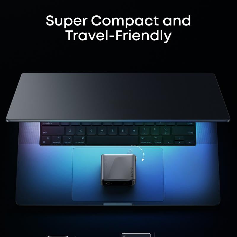 Anker Prime Charger, 160W 3-Port Compact USB-C Gan Charger Block, Smart Display and Touch Control, 140W Max Single-Port Charging, for Macbook, Ipad, Iphone 17 / 16 / 15 Series, and More