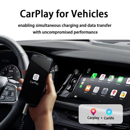 NEXFOX Cyber Cable - Carplay for Vehicles - Phones｜Tablets｜Laptops - Spring Data Cable - Fast Charging Data Sync for Iphone 17 with USB A, Type C, and Lightning
