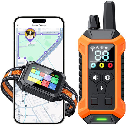 Meowant GPS Wireless Dog Fence & Training Collar, Waterproof & Safe Outdoor Use, App Control, Beep/Vibration/Correction